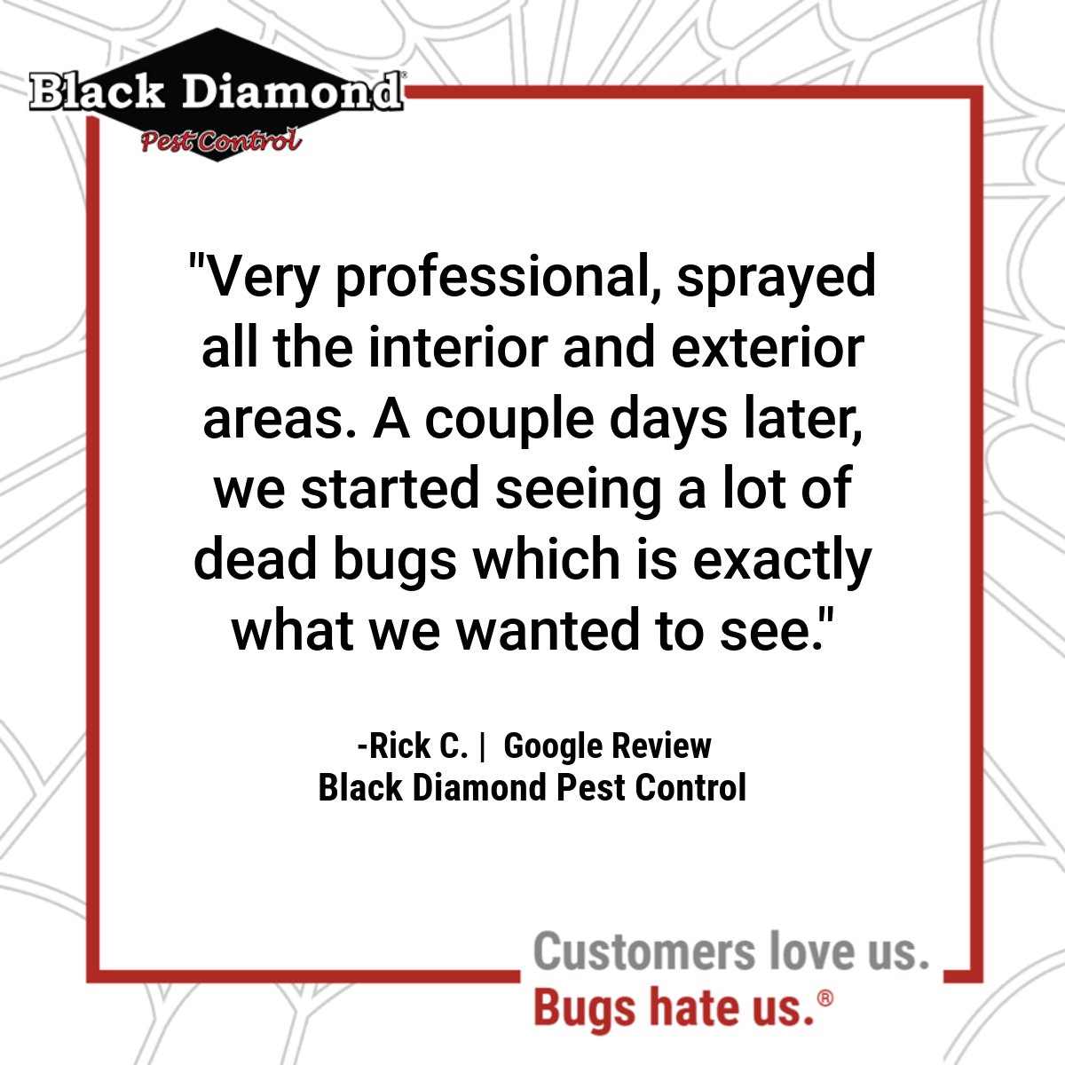877DEADBUG's tweet image. Don’t just take our word for it—check out this review from one of our satisfied customers! ⭐️⭐️⭐️⭐️⭐️
. 
. 
. 
  #PestControl #tuesdaytestimonial #877DEADBUG
