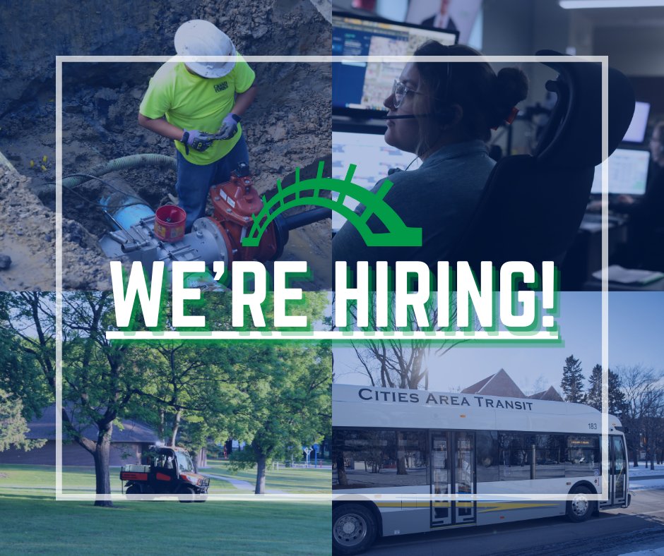 We are hiring full-time, part-time, and seasonal positions! Check out available positions at grandforksgov.com/jobs.