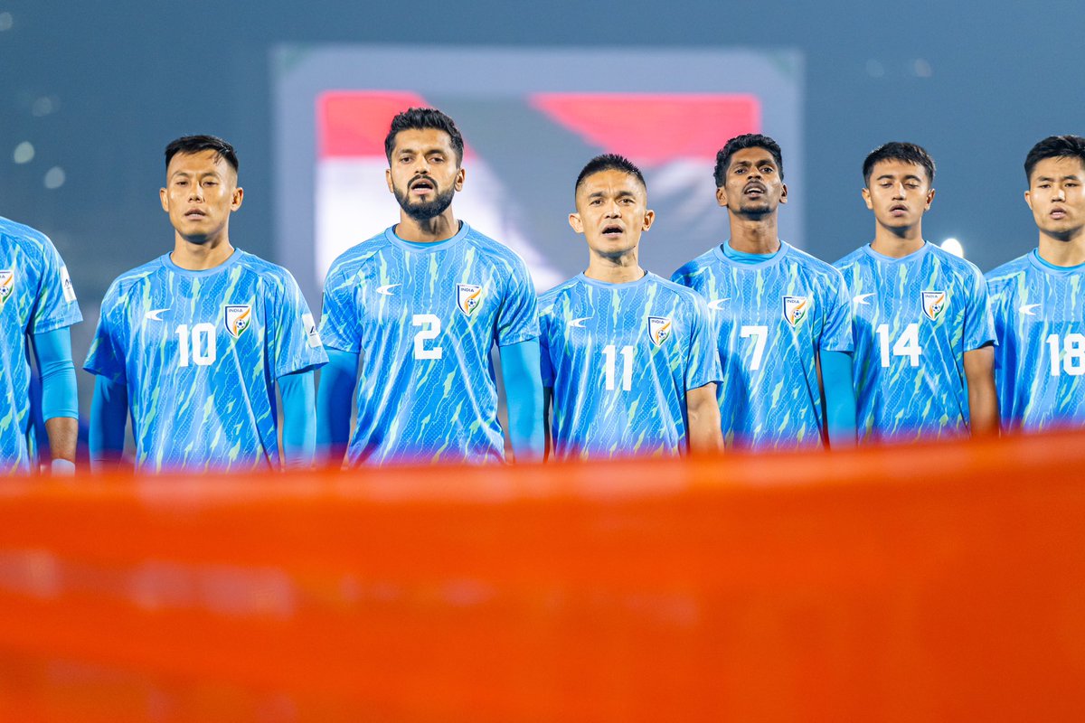 0-0 entre l'Inde 🇮🇳 et le Bangladesh 🇧🇩 ! 

Le prochain match des #BlueTigers en éliminatoires de la Coupe d'Asie sera le 10/06 contre Hong Kong 🇭🇰