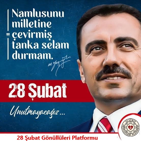 28subatgonullu's tweet photo. 28 Şubat'ın o buhranlı günlerinde dönemin zalim tavrına karşı "Namlusunu milletine çevirmiş tanka selam durmam" diyerek mert  ve onurlu bir tavır sergileyen Büyük Birlik Partisi (BBP) Kurucu Genel Başkanı Muhsin Yazıcıoğlu’nu vefatının 16. yıl dönümünde rahmetle ve saygıyla yâd ediyoruz.
Merhum Yazıcıoğlu'na Rabbimiden rahmet diliyoruz.
Makâmı ve mekânı cennet olsun. 

#MuhsinYazıcıoğlu
@bbpgenelmerkez
@AlperenOcakGM
@Mustafa_Destici
@yeniakit
@yenisafak
@ulketv
@kanal7
@tvnet
@akittv