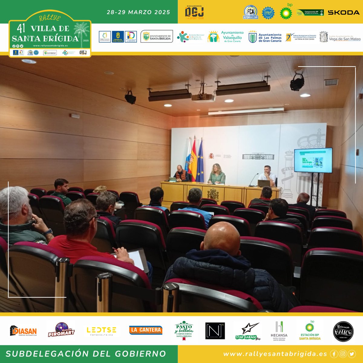 Reunión en la subdelegación del Gobierno. RESPETEMOS la seguridad.