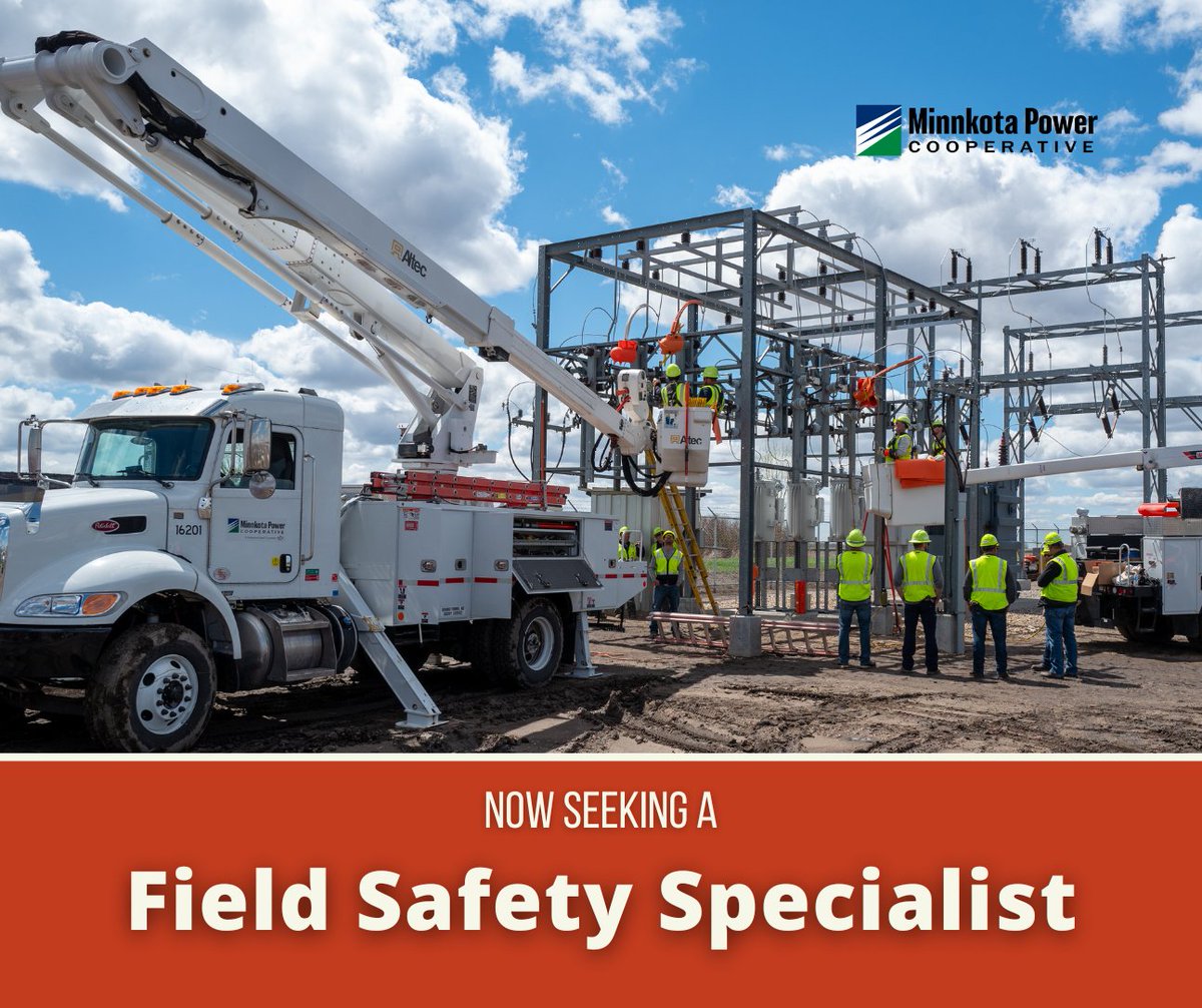 Minnkota is hiring a Field Safety Specialist to conduct on-site safety visits and to help advise employees and supervisors on the safest work practices for our industry. If you have a passion for safety and strive for excellence, apply at minnkotacareers.com. 

#hiring