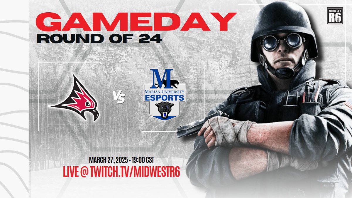 MidwestR6's tweet photo. It's PLAYOFF SEASON! 🔥🔥
Friendly fire in #Wisconsin, but one must move on!

🆚 @UWRFEsports vs. @MarianEsports 
⏰ 7:00 PM CST
🖥️ https://t.co/DtyqOzM5qZ

You won't want to miss this series! https://t.co/YCQ2RuQfeM
