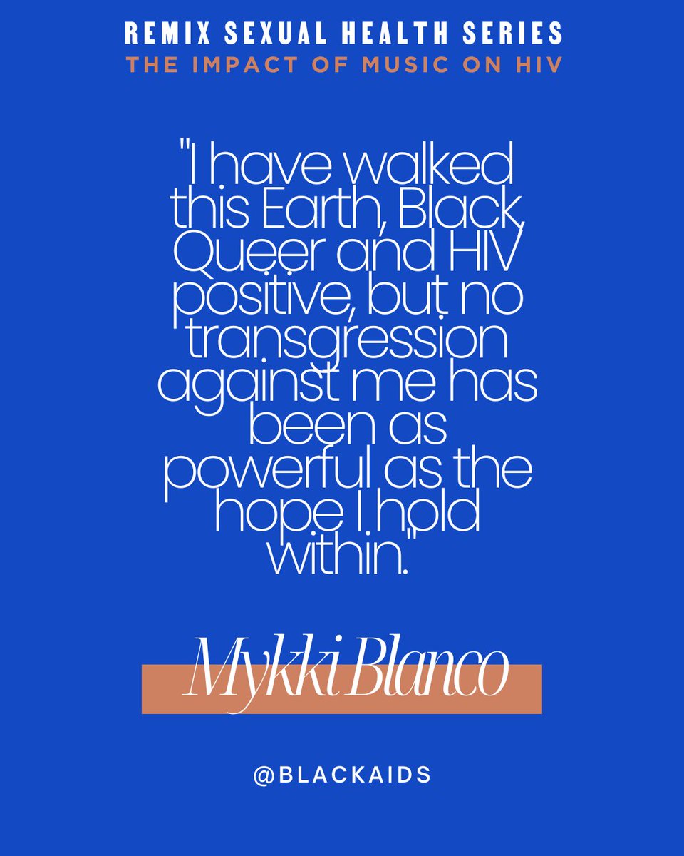 Let’s take a moment to celebrate the fearless Mykki Blanco, whose 2015 revelation of living with HIV since 2011 challenged industry norms and sparked vital conversations about HIV stigma.

Learn More: youtube.com/watch?v=kmm4gU…

#MykkiBlanco #LetsStopHIVTogether