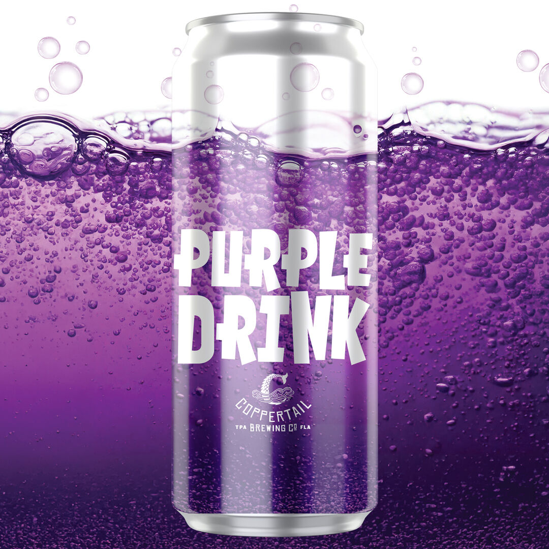 Purple Drink is back! Bursting with copious amounts of boysenberry, tart cherry, and blackberry. Now pouring on draft and available in 16oz 4-packs.