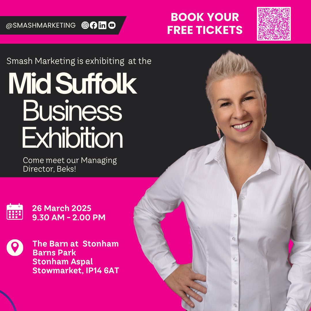 📢 TOMORROW is the day! The Mid Suffolk Business Exhibition is happening, and we can’t wait to meet you all! 🔥

Grab your free tickets
loom.ly/DMJqGBs