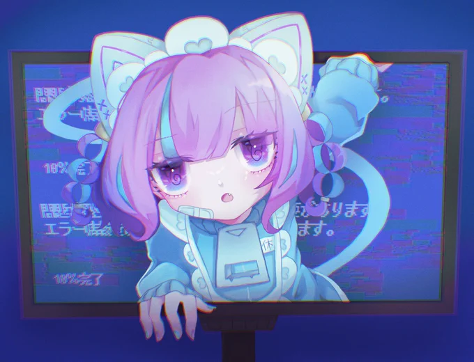#一次創作祭り春の陣2025ジト目と猫耳とメカに執着していますよろしくおねがいします 