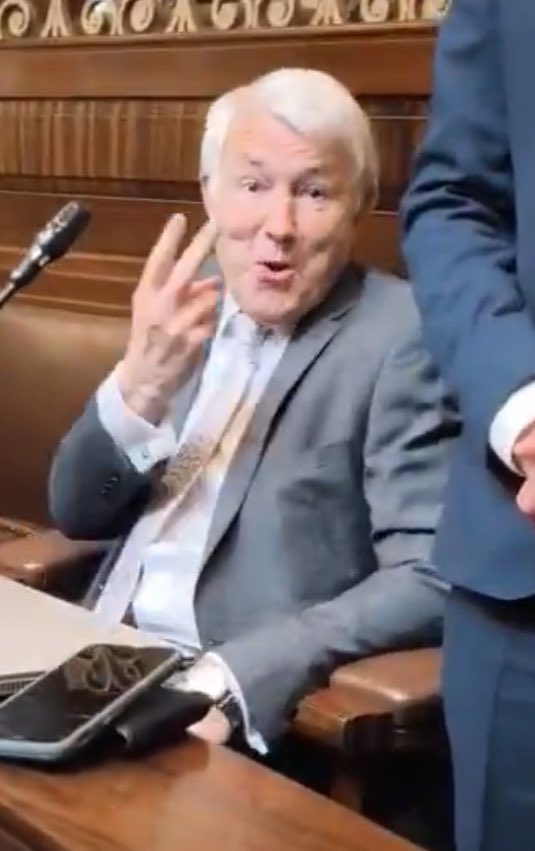 If you’re wondering what happened today in Dáil Eireann, this man, gave two fingers to the Irish people. And this is who the government are altering all democratic norms for.