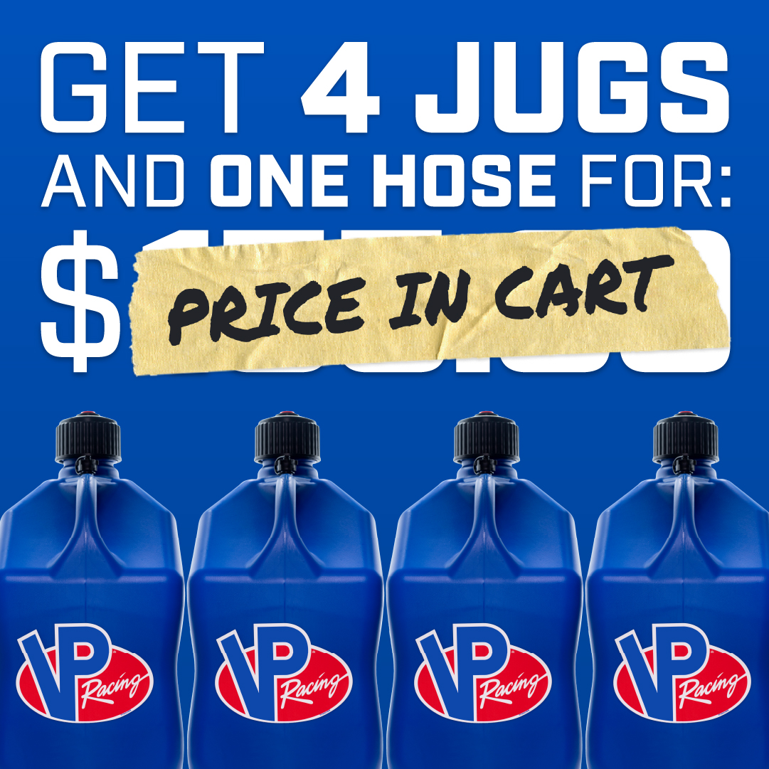 JUGS, JUGS, JUGS… and even MORE JUGS! Plus, a hose—all for just $***!

(Yeah… our legal team says we can’t spill the price here 😅, so you’ll have to check your cart at VPRacingFuels.com to see the insane deal on PPF Motorsport Containers® for yourself!) 🔥