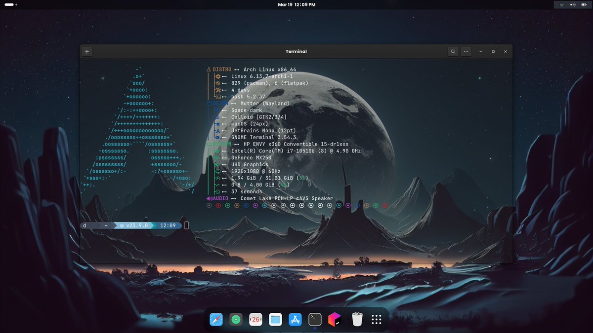 apexbyts's tweet image. I use #Arch by the way.
