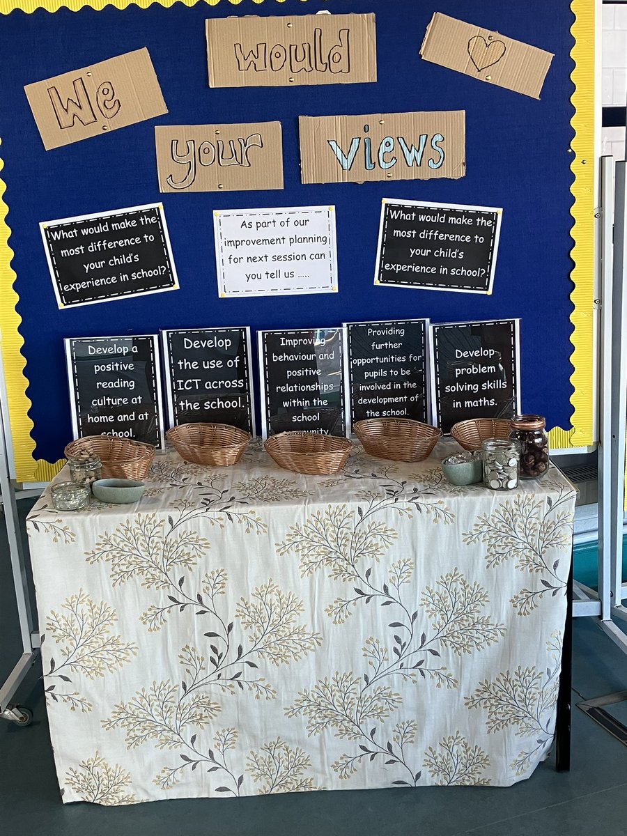 Looking forward to welcoming parents to Gylemuir for Parent Consultations. 
Don’t forget to have your say in shaping our priorities for next session.