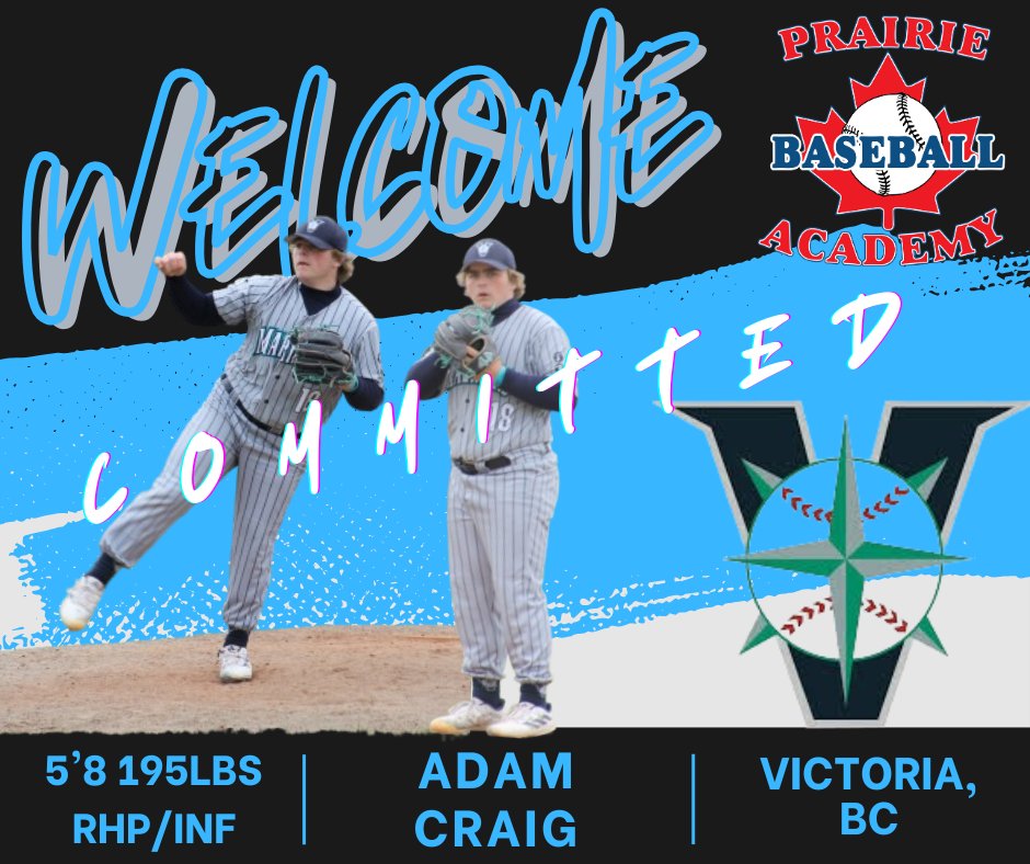 Prairie Baseball Academy (@prairiebaseball) on Twitter photo We would like to welcome RHP/INF Adam Craig <a href="/1AdamCraig/">Adam Craig</a> from Victoria, BC and the Victoria Mariners. Welcome to our family Adam!!! #earntheA We would like to welcome RHP/INF Adam Craig <a href="/1AdamCraig/">Adam Craig</a> from Victoria, BC and the Victoria Mariners. Welcome to our family Adam!!! #earntheA