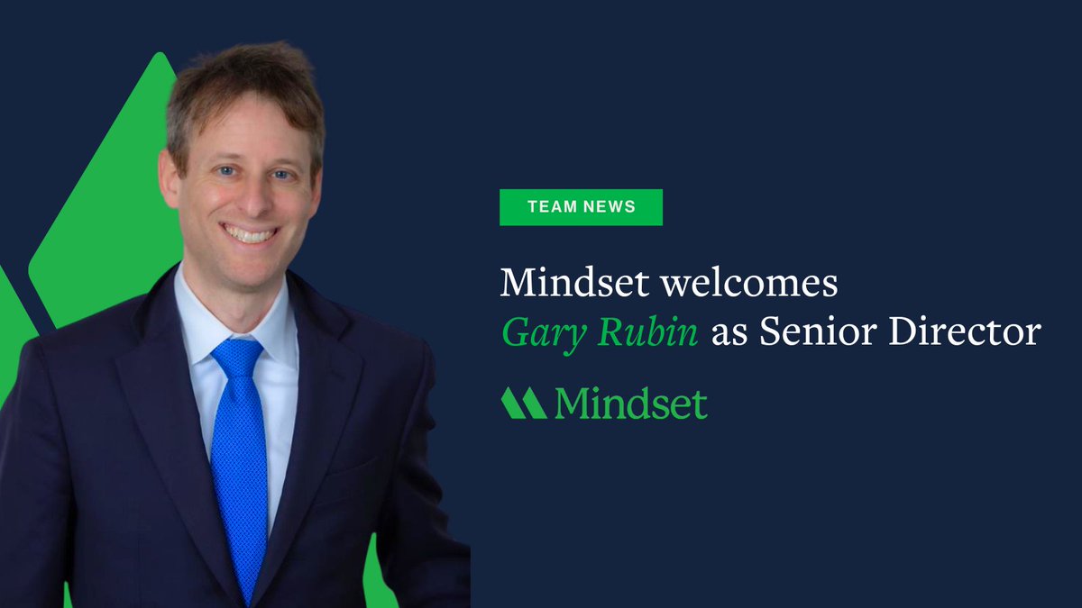 Mindset is thrilled to welcome Gary Rubin as a Senior Director. With 15+ years of experience in financial services policy across the public and private sector, Gary's expertise will further enhance our advisory practice.