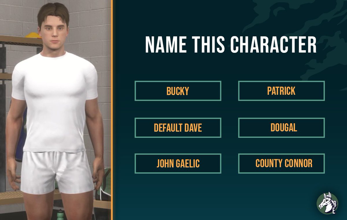 It's time to put the top names to a vote. 🗳️

What name do you think our default character model should have?

#GaelicFootball #GameDev