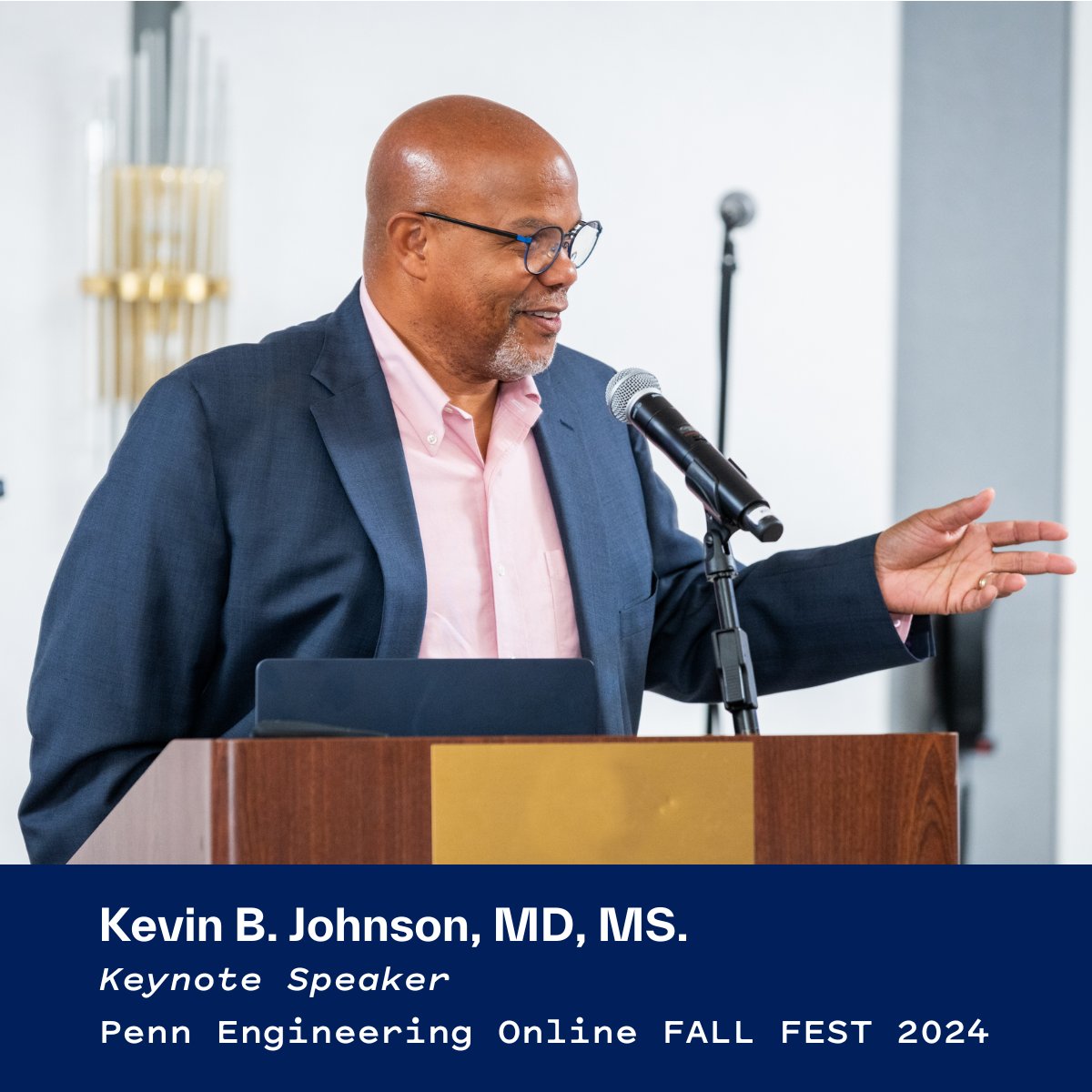 Penn Engineering Online (@pennengonline) on Twitter photo Our students had the opportunity to hear about this work directly from <a href="/kbjohnsonmd/">Kevin B. Johnson, MD, MS</a> when he was the keynote speaker at our 2024 Fall Fest! Always inspiring to learn about the many transformative + interdisciplinary applications of #AI tech, including within the field of medicine. Our students had the opportunity to hear about this work directly from <a href="/kbjohnsonmd/">Kevin B. Johnson, MD, MS</a> when he was the keynote speaker at our 2024 Fall Fest! Always inspiring to learn about the many transformative + interdisciplinary applications of #AI tech, including within the field of medicine.