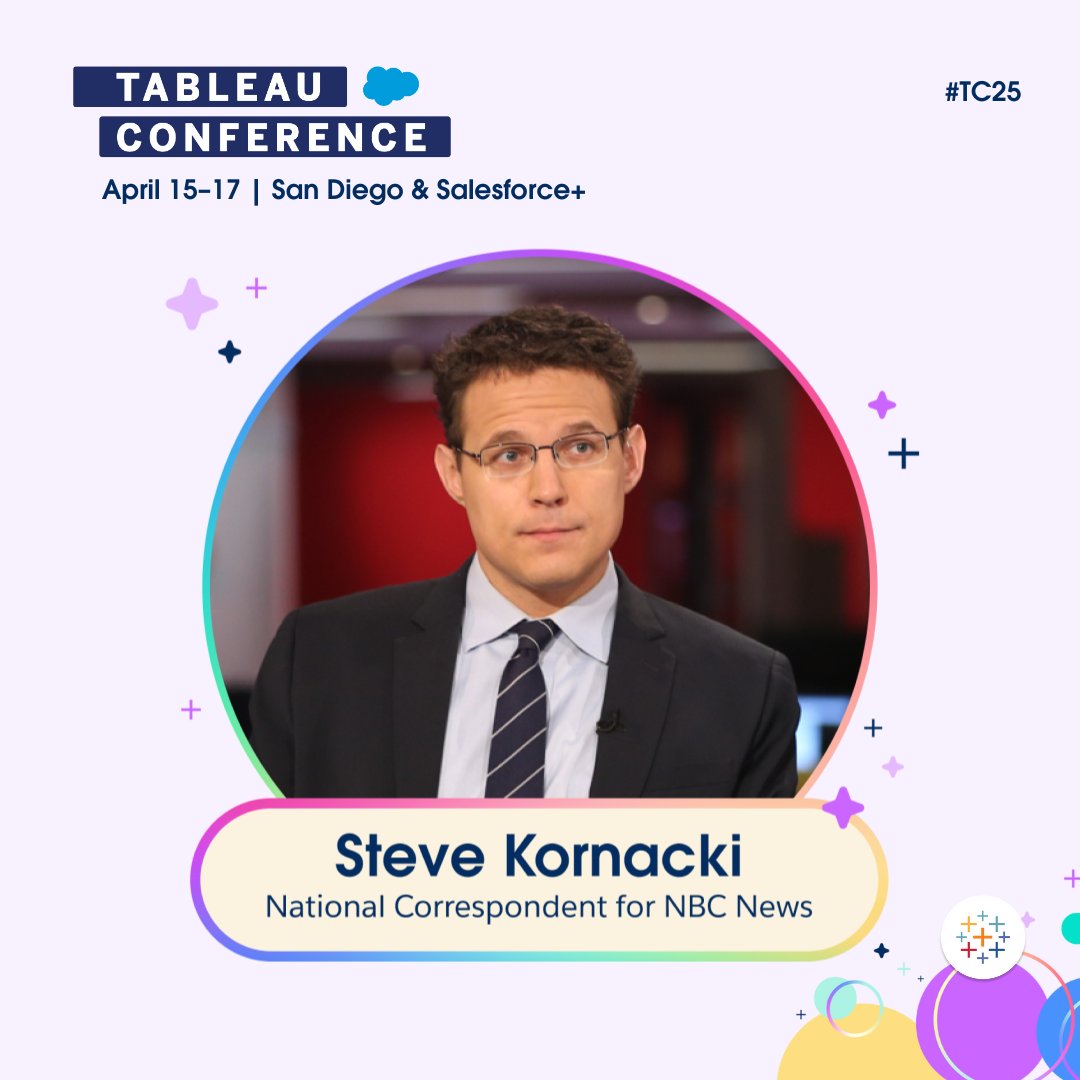Tableau (@tableau) on Twitter photo This is not a drill: <a href="/SteveKornacki/">Steve Kornacki</a> is taking the stage live at Tableau Conference #TC25.
Legendary data whiz and National Correspondent for NBC News, Steve is a master of breaking down complex data to tell a visual story. Be there as one of the most viz-able analytics experts This is not a drill: <a href="/SteveKornacki/">Steve Kornacki</a> is taking the stage live at Tableau Conference #TC25.
Legendary data whiz and National Correspondent for NBC News, Steve is a master of breaking down complex data to tell a visual story. Be there as one of the most viz-able analytics experts