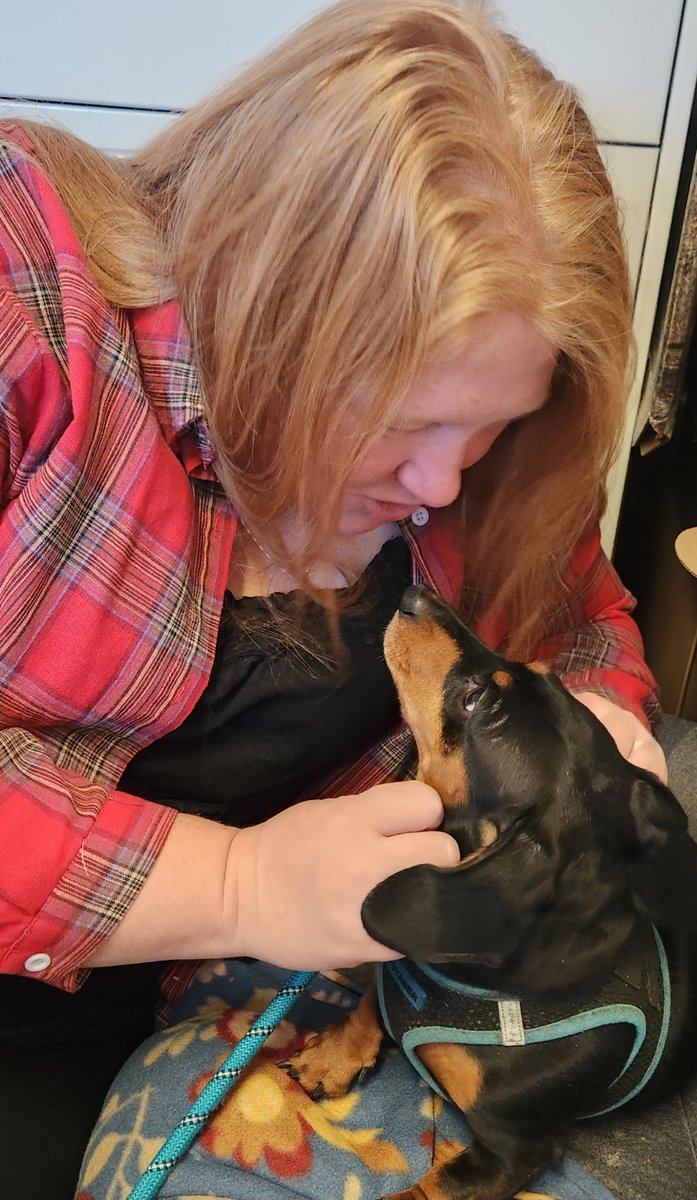 HighlandOaksHC's tweet photo. 🐶💕 Happy #NationalPetDay from Highland Oaks! Today, we celebrated with our favorite work pup, Slinky, who never fails to bring joy to our team and residents! 🐾✨ A special thank you to Arissa for bringing Ellee Mae for a heartwarming visit!   #HighlandOaks #FurryFriends https://t.co/7lPdb1qKLT