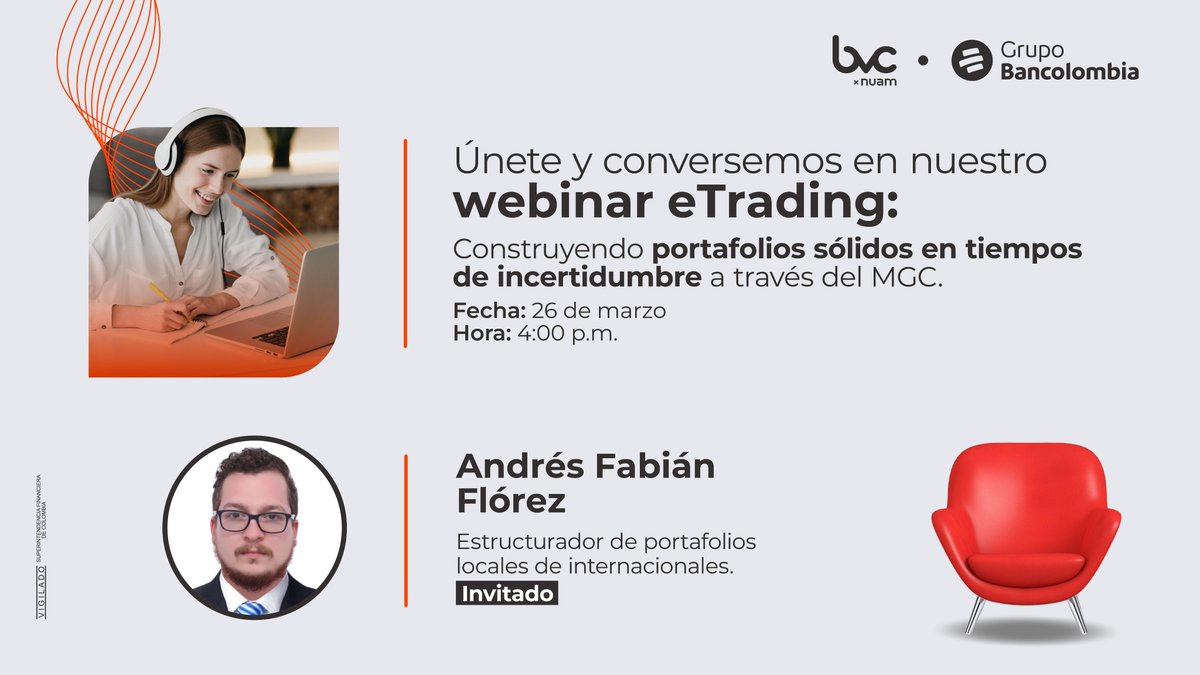 Descubre cómo construir un portafolio sólido en 2025 con Grupo Bancolombia y MGC.
Un espacio en el que exploramos las expectativas del mercado para los próximos meses. ¡Te esperamos!
🗓️26 de marzo, 4:00 p.m.
📱youtube.com/live/gAtSq7vvv…