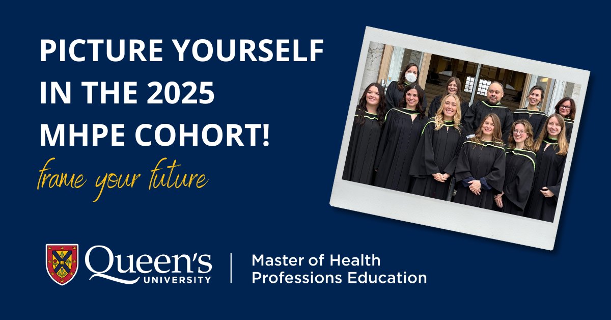 CPD - Queen's U Health Sciences (@cpd_fhs_queensu) on Twitter photo 1 week left to apply! Applications for the 2025 MHPE cohort are due April 1.
Learn more ➡️ healthsci.queensu.ca/healthed-progr…
<a href="/QueensUHealth/">Queen's Health Sciences</a> 1 week left to apply! Applications for the 2025 MHPE cohort are due April 1.
Learn more ➡️ healthsci.queensu.ca/healthed-progr…
<a href="/QueensUHealth/">Queen's Health Sciences</a>