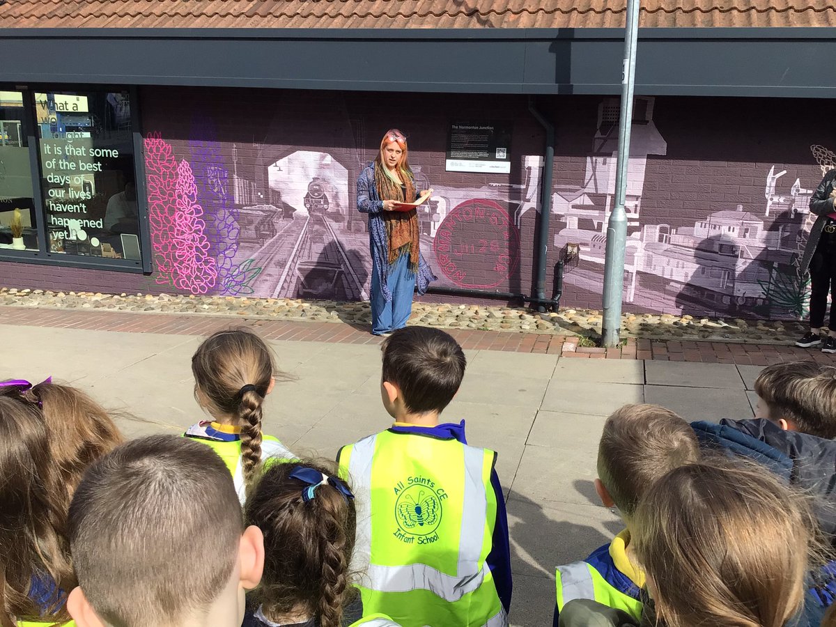 The children in the School Council were honoured to be a part  of the unveiling of the mural by local artist Harriet Colours. This celebrates Normanton’s rich rail history. We listened to the artist’s speech and enjoyed designing our own murals at the library. #allsaintsSC