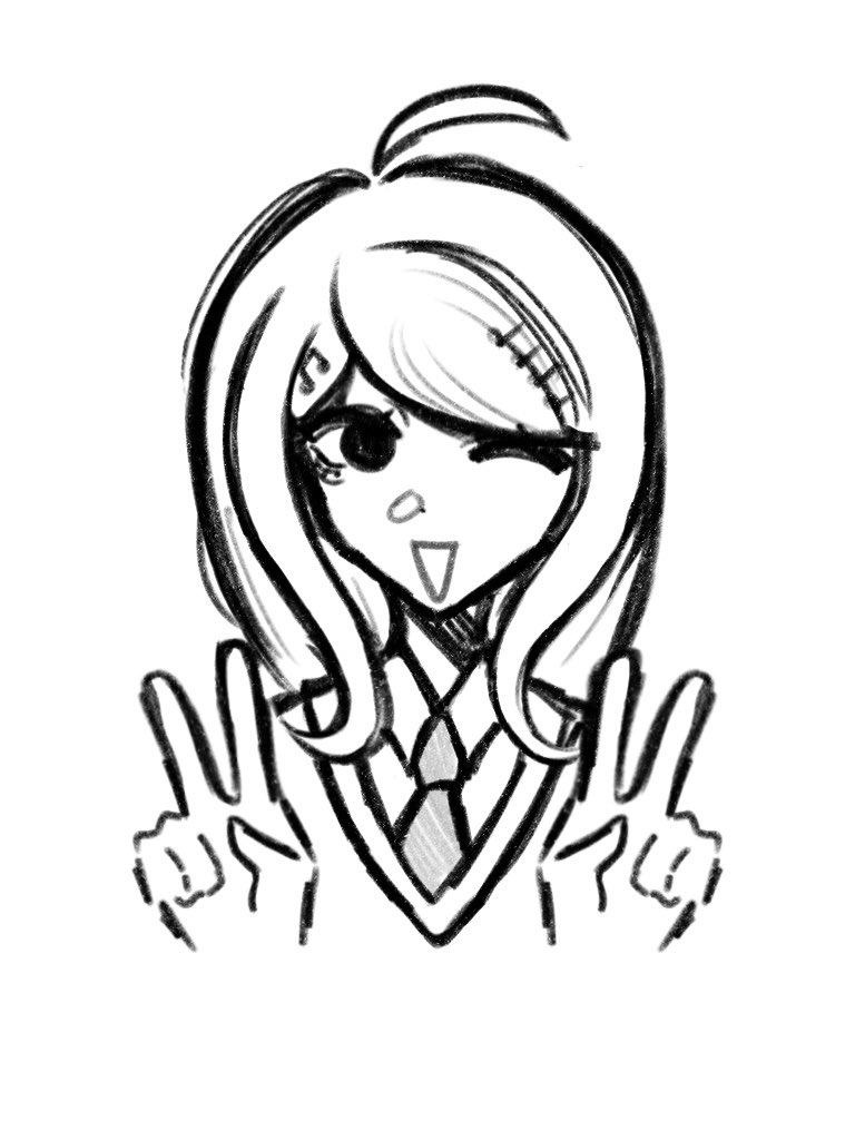 Tomorrow is kaede day so heres a doodle of her