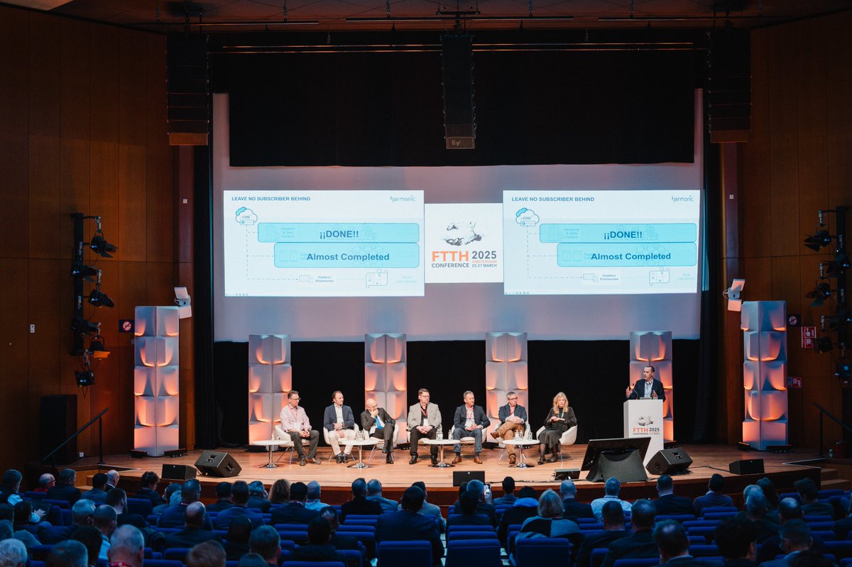 FTTHCouncilEU's tweet photo. Beyond 1Gbit: Lessons from Frontrunners at #FTTH25 - As fibre networks evolve toward 50G & beyond, many operators are still making the leap to 10G or even 2.5G. @GenexisFTTH #ReykjavikFibre @Ciena & @HarmonicInc share insights on navigating these critical upgrades https://t.co/5hljpjWpzj