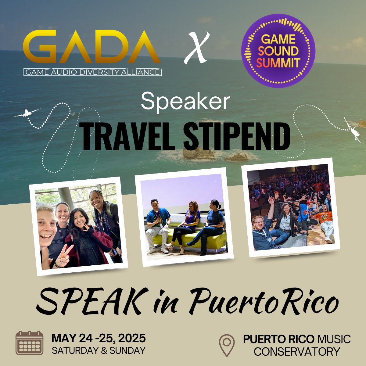 🚀 Exciting news in the world of #GameAudio! GADA is partnering with the @GameSoundSummit Puerto Rico to offer a travel stipend for speakers!  ✍️Your voice matters—APPLY TODAY!
lnkd.in/ecdzPp8g
📆Applications Close March 28th