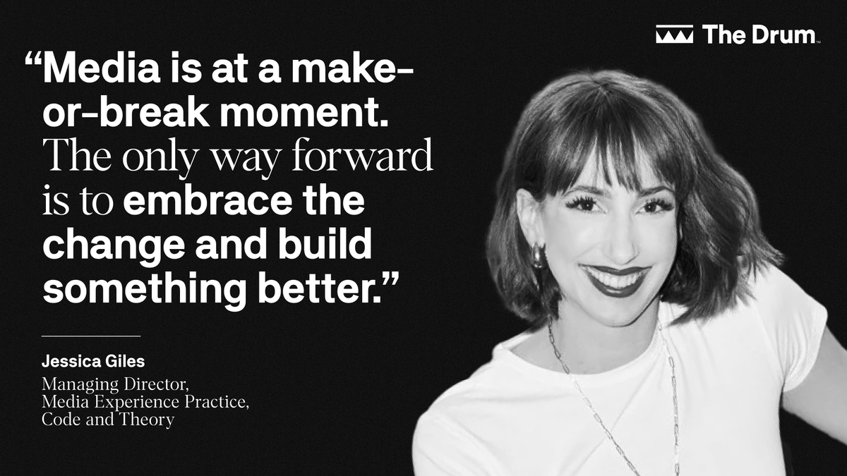 Code and Theory (@codeandtheory) on Twitter photo Former <a href="/Cosmopolitan/">Cosmopolitan</a> Editor-In-Chief <a href="/Jessica_Giles/">Jessica Giles</a> shares why the most successful publishing brands must move beyond traditional editorial structures to create more dynamic, interactive relationships with their readers. Now, as Managing Director of Code and Theory's Media Former <a href="/Cosmopolitan/">Cosmopolitan</a> Editor-In-Chief <a href="/Jessica_Giles/">Jessica Giles</a> shares why the most successful publishing brands must move beyond traditional editorial structures to create more dynamic, interactive relationships with their readers. Now, as Managing Director of Code and Theory's Media