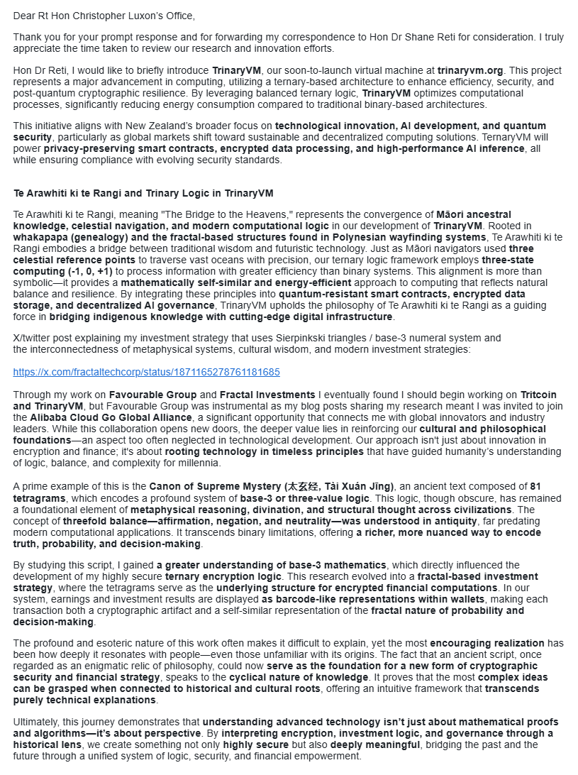 tritcoin's tweet image. You&apos;re presenting leverage trades on memecoins and &quot;wen moon&quot; posts on x dot com the everything app, I&apos;m presenting my research to the Minister in charge of Science, Innovation and Technology to discuss AI datacenters and quantum-secure encryption. We are not the same.