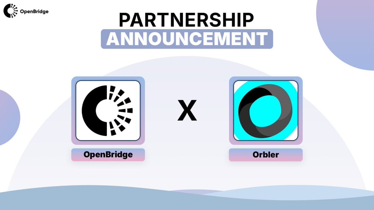 🎉 Exciting Partnership Alert 🎉

<a href="/OpenBridgeAI/">Open Bridge</a> x <a href="/Orbler1/">Orbler</a>

🔗 OpenBridgeAI
• The first cross-chain decentralized oracle (DON)
• Empowers smart contracts with real-time, AI-validated data
• Ensures trust, scalability, and interoperability across blockchains

🌍 Orbler
• A