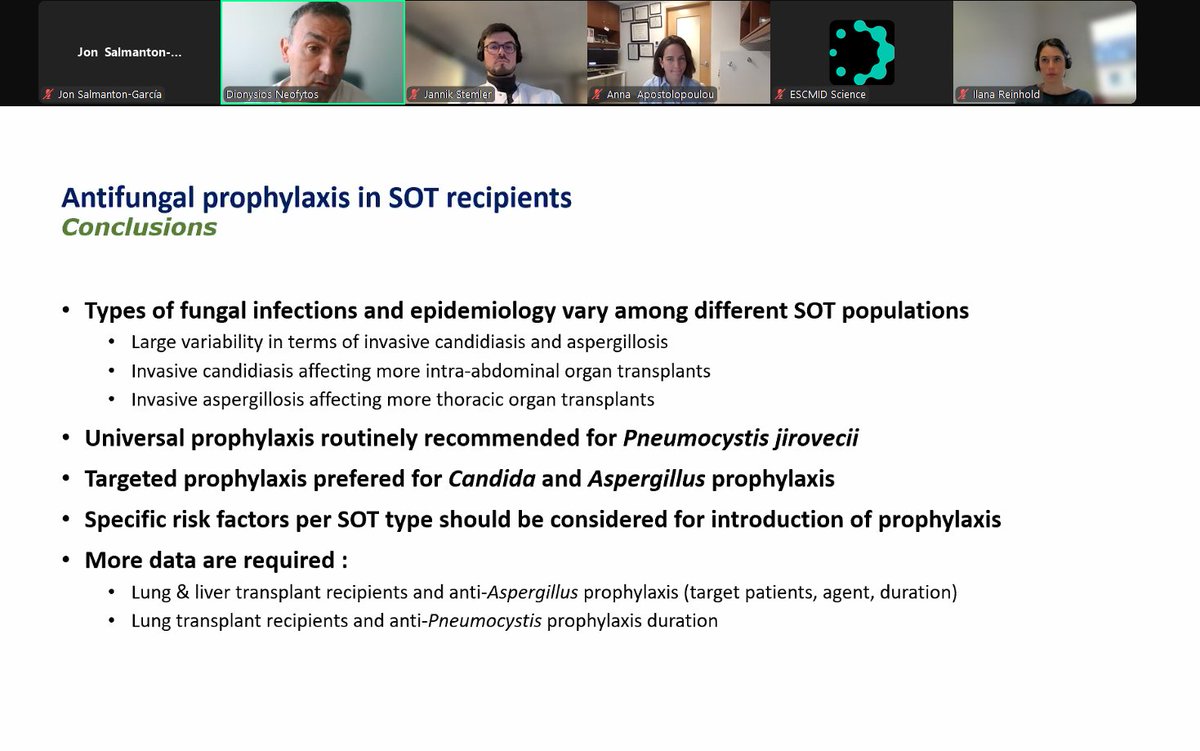 efisg_escmid's tweet image. More than 100 people connected. Soon in @ESCMID #eLibrary!
Antifungal prophylaxis in hematological malignancy patients and SOT
Next #EFISG_Webinar... 29 April 2025 at 16:00 - 18:00 CET
#Pneumocystis diagnosis and #MALDI-TOF MS update, together with @ISHAM_Mycology @Fungaldx