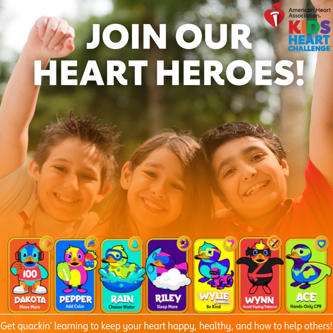 Kids Heart Challenge has officially kicked off at our school and we are quacked about it! Your student will be learning different ways to keep their hearts happy AND healthy through the messages of our quacktastic heart heroes!!