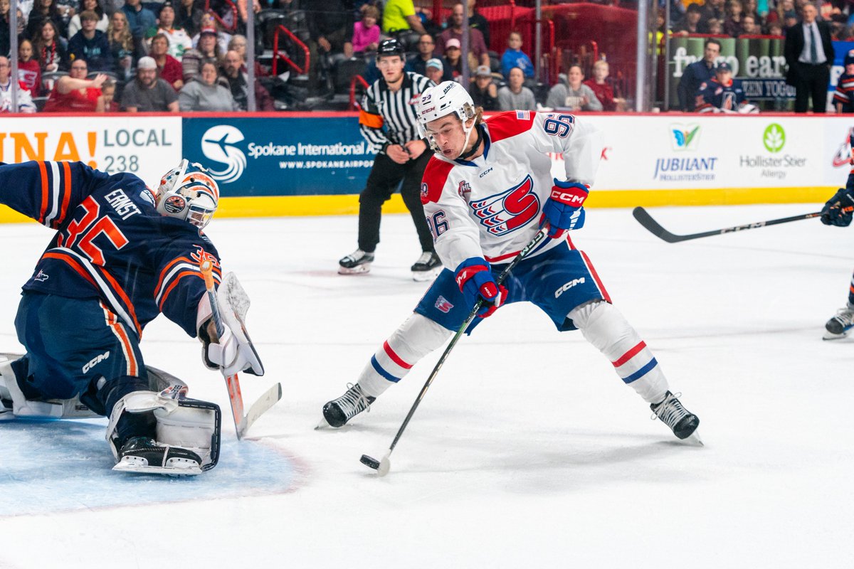 spokanechiefs's tweet photo. Our next award winner has climbed the all-time 16-year-old rankings in Spokane Chiefs franchise history.

23 Goals | T-2nd all-time 
22 Assists | 9th all-time
45 points | 7th all-time

Your Rookie Of The Year - Mathis Preston!

#GoChiefsGo https://t.co/0sbPajgiUy