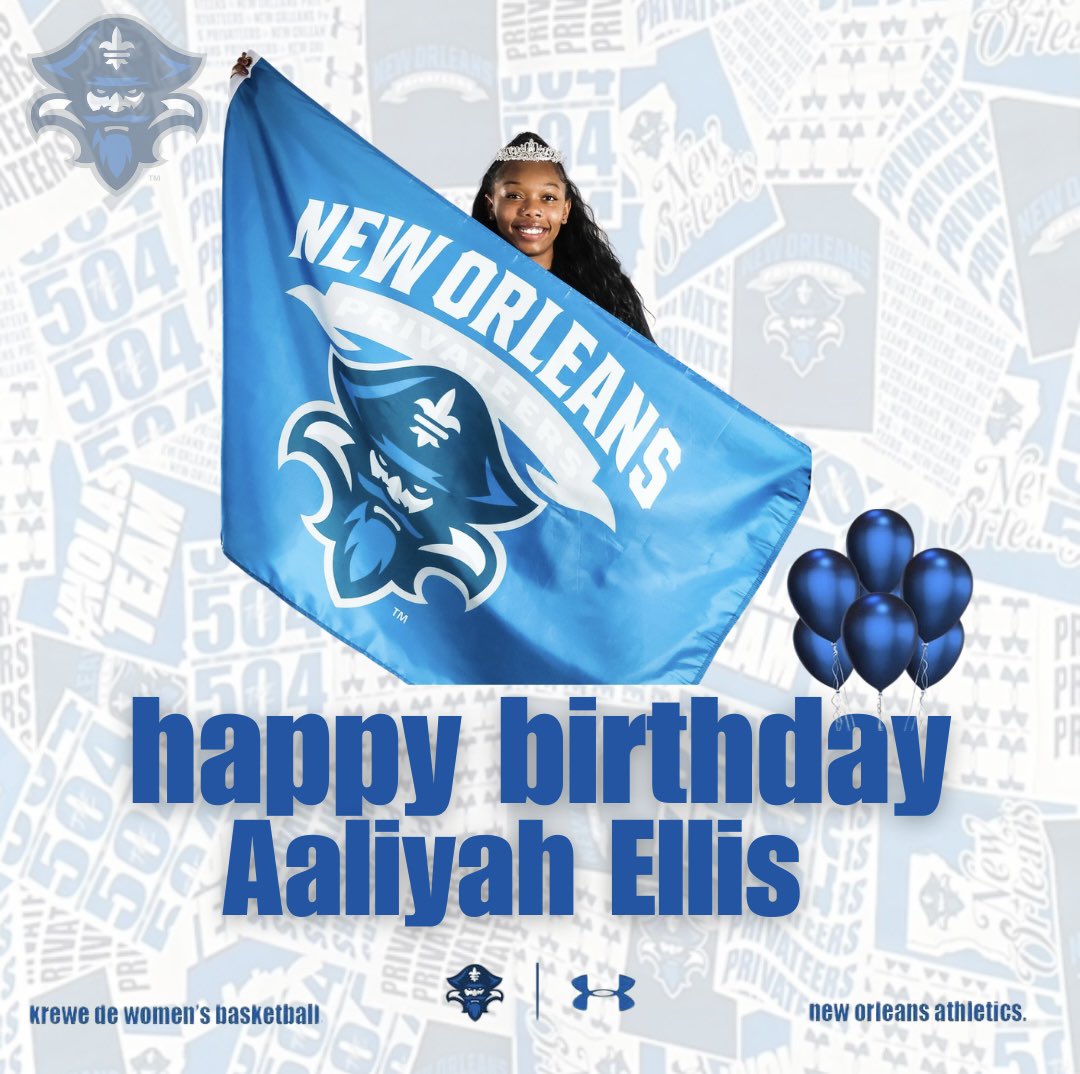 New Orleans Women's Basketball (@privateerswbb) on Twitter photo We would like to wish a very happy birthday to <a href="/aaliyahellis12/">Aaliyah Ellis</a>! We hope you enjoy your day 🥳! We would like to wish a very happy birthday to <a href="/aaliyahellis12/">Aaliyah Ellis</a>! We hope you enjoy your day 🥳!