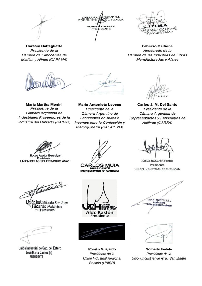 COMUNICADO DE PRENSA

Las siguientes 29 instituciones UNIDAS solicitan reconsiderar la medida de baja de aranceles anunciada por el Ministro de Economía 👇