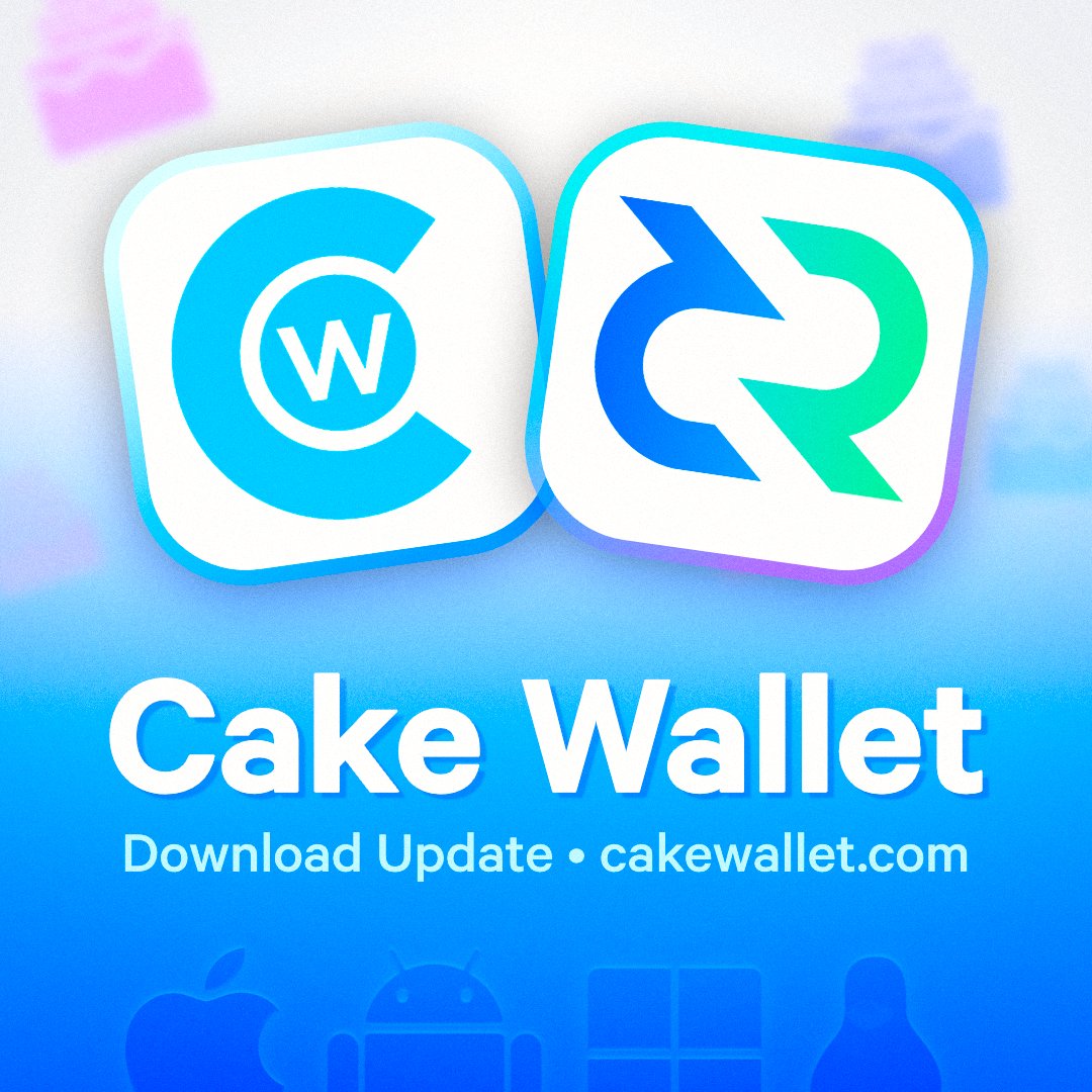 cakewallet's tweet image. 🚀 Big news! Cake Wallet v4.24.0 has dropped! 🎉
✅ Fresh New @decredproject Support
✅ Background sync for @monero on Android. Yep, we did that.
✅ New &amp;amp; Improved @solana library
✅ XOSwap Integration by @exodus 
✅ More!

Update and experience the best version of Cake Wallet.