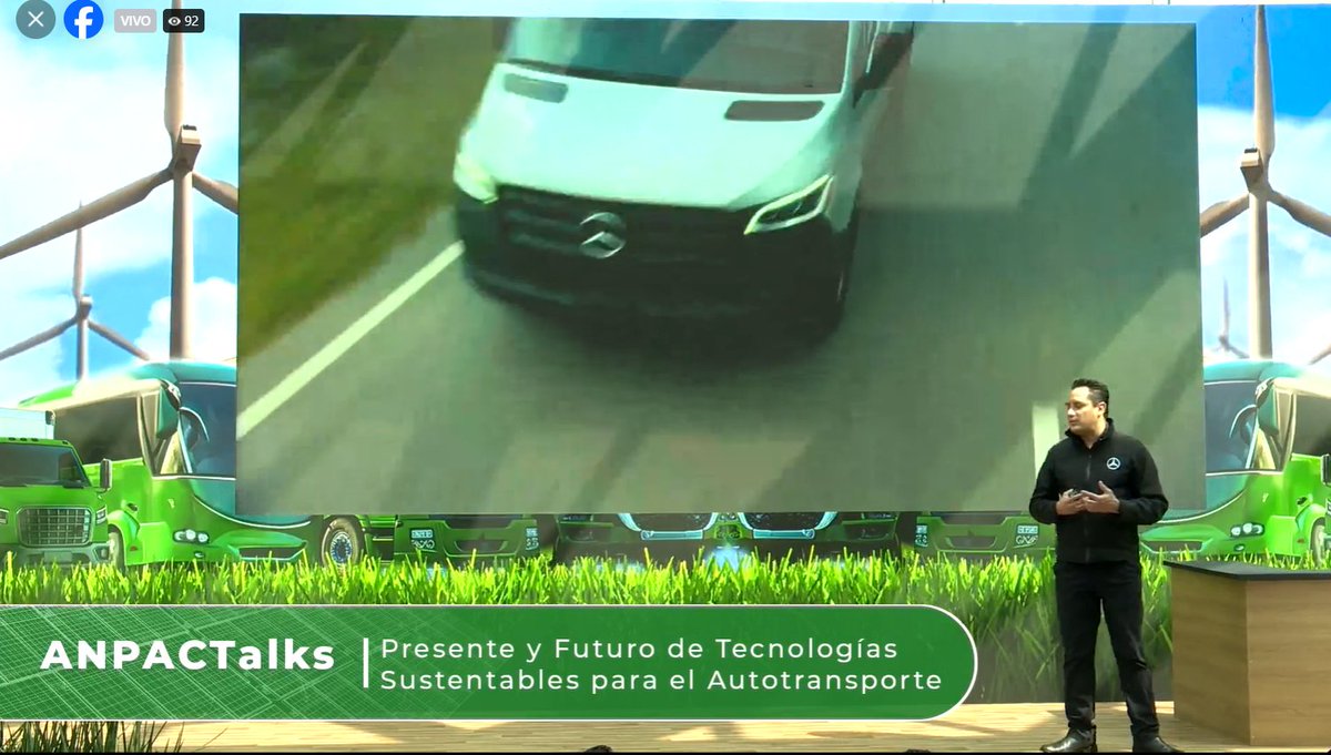 Anpact's tweet photo. Alan Fernandez de @MBVanesMx nos comparte los beneficios de la e-sprinter en #ANPACTalks #ForoANPACT
Live: https://t.co/T4k6kUhpTc
#Descarbonización https://t.co/CeHsfNK8QL
