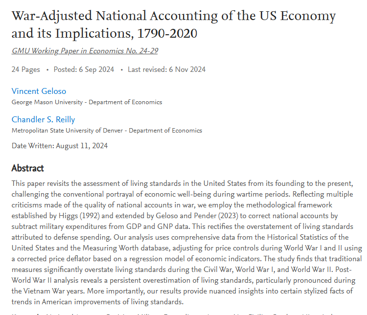 Vincent Geloso (@vincentgeloso) on Twitter photo Chandler Reilly and I just received conditional acceptance for a rather unusual paper at the Review of Austrian Economics (see full thread below).
The paper has two main aims. First, we seek to reconcile Austrian economists with some of the tools of national accounting by Chandler Reilly and I just received conditional acceptance for a rather unusual paper at the Review of Austrian Economics (see full thread below).
The paper has two main aims. First, we seek to reconcile Austrian economists with some of the tools of national accounting by