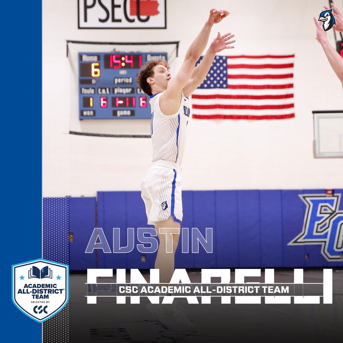 Etown Athletics (@etownbluejays) on Twitter photo MBB | Congratulations to <a href="/BlueJaysMBB/">E-town Basketball</a> , Austin Finarelli and Ben Stanton on being named to the <a href="/CollSportsComm/">College Sports Communicators</a> Academic All-District Team! Both earn the honor for the second straight season! π€π
#d3hoops #FlyWithUs MBB | Congratulations to <a href="/BlueJaysMBB/">E-town Basketball</a> , Austin Finarelli and Ben Stanton on being named to the <a href="/CollSportsComm/">College Sports Communicators</a> Academic All-District Team! Both earn the honor for the second straight season! π€π
#d3hoops #FlyWithUs