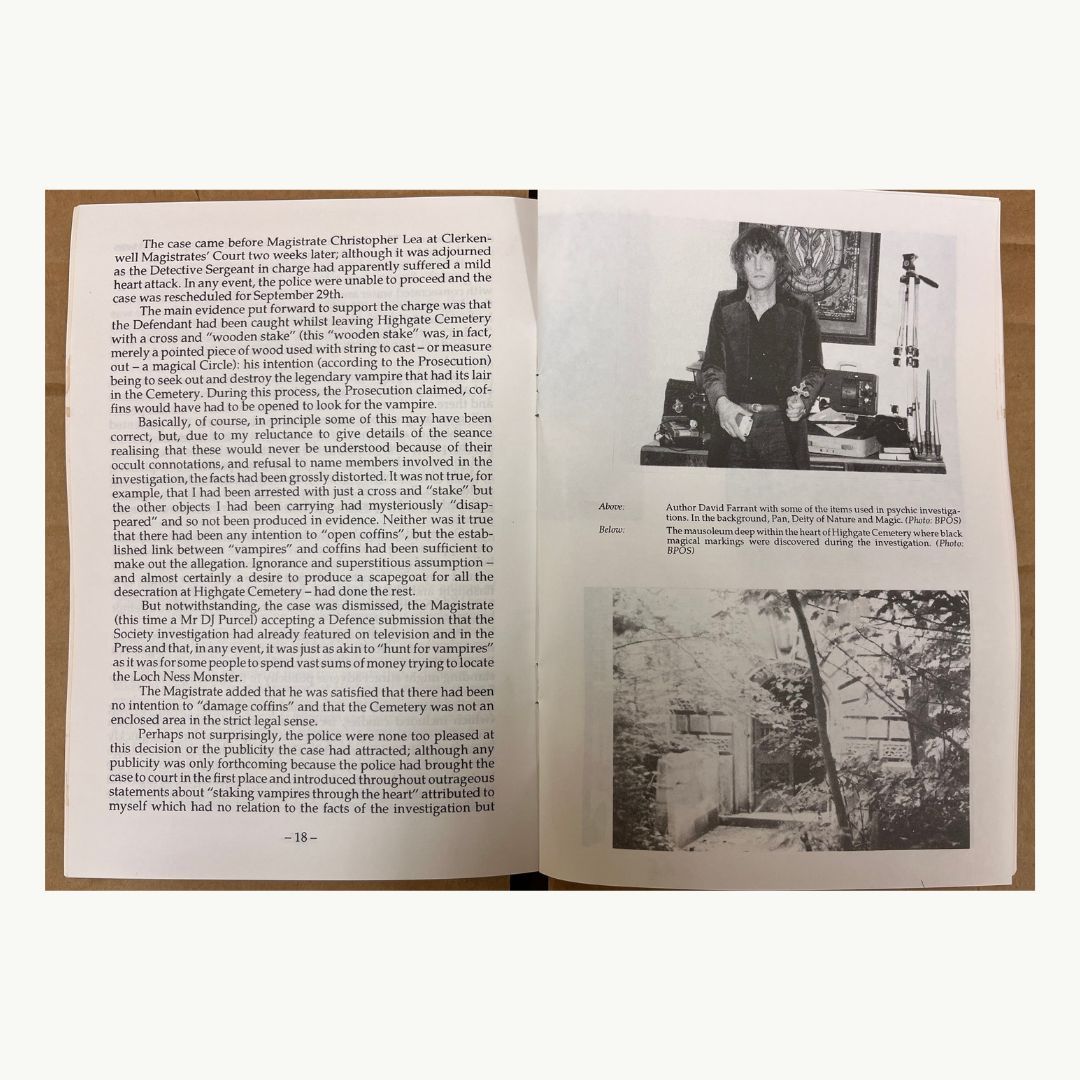 From the Archive: David Farrant's 'Beyond the Highgate Vampire' - 1997.

This book explores the Supernatural Occurrences and Vampirism That Centred Around London's Highgate Cemetery 

All copyrights belong to David Farrant. 

#academic #vampire #magic #dracular #history #highgate