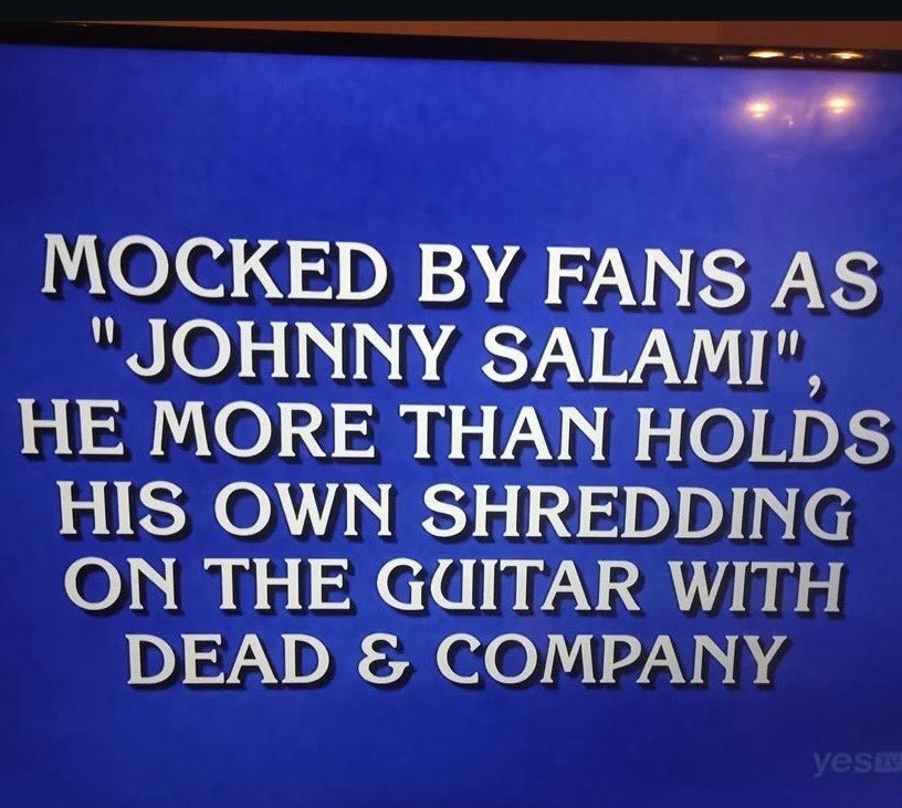 fad_albert's tweet image. Insane to see a meme by the late great Shakedown Skreet quoted on Jeopardy. Dude inspired everybody, moved us all brightly. NFA 🌹