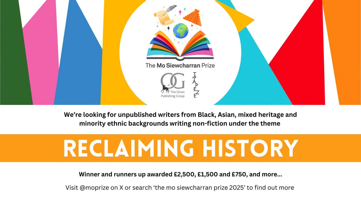 Hachette UK (@hachetteuk) on Twitter photo Are you an aspiring non-fiction author?
We're so excited to announce that the <a href="/TrapezeBooks/">Trapeze Books</a> team are running the 2025 <a href="/MoPrize/">Mo Siewcharran Prize</a>, focusing on non-fiction for the first time! The prize, part of our <a href="/FutureBookshelf/">The Future Bookshelf</a> programme, aims to nurture talent from under-represented Are you an aspiring non-fiction author?
We're so excited to announce that the <a href="/TrapezeBooks/">Trapeze Books</a> team are running the 2025 <a href="/MoPrize/">Mo Siewcharran Prize</a>, focusing on non-fiction for the first time! The prize, part of our <a href="/FutureBookshelf/">The Future Bookshelf</a> programme, aims to nurture talent from under-represented