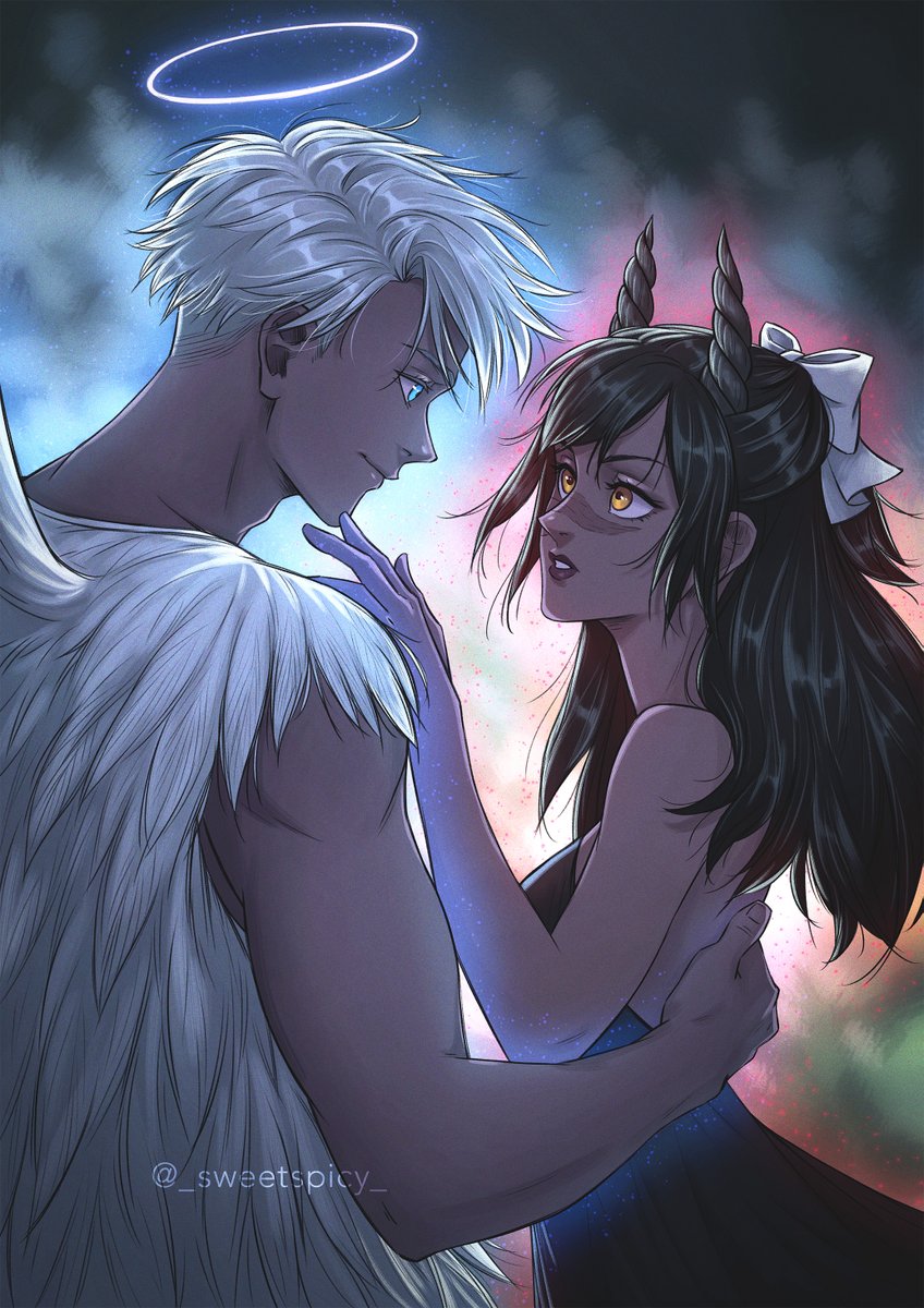 _sweetspicy_'s tweet image. My piece for Gojohime Zine V2!! So glad to finally share this π An angel and a demon meet for the first time and are fascinated by one another β€οΈβπ₯
#gojohime #gojosatoru #utahimeiori #jujutsukaisen