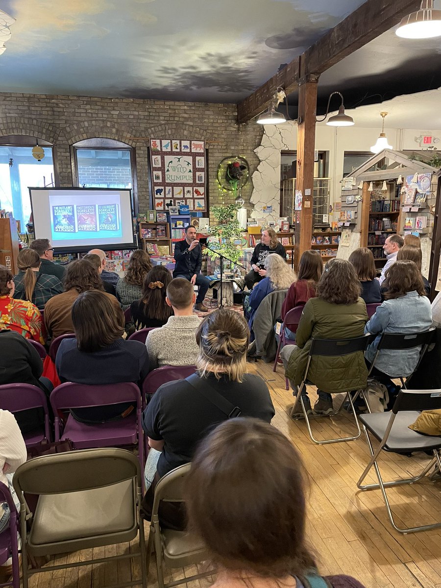 Georgia Lawe (@georgialawepr) on Twitter photo WOW <a href="/wildrumpusbooks/">Wild Rumpus Books</a> - an incredible space, brilliant staff & a wonderful crowd!
Jonathan chatted with store co-owner Timothy about S&B, his process & more.
Then Jonathan met fans & signed for two hours 🖊️ 📚
#ScarlettandBrowneUSA
#SaveLockwoodandCo #QueensGinaAndGeorgia WOW <a href="/wildrumpusbooks/">Wild Rumpus Books</a> - an incredible space, brilliant staff & a wonderful crowd!
Jonathan chatted with store co-owner Timothy about S&B, his process & more.
Then Jonathan met fans & signed for two hours 🖊️ 📚
#ScarlettandBrowneUSA
#SaveLockwoodandCo #QueensGinaAndGeorgia