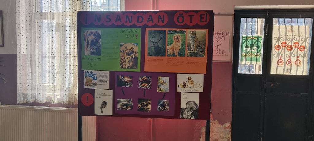 Öğretmenimize ve emeği geçen öğrencilerimize, hayvanlara yönelik farkındalık oluşturmak amacıyla hazırlamış oldukları etkileyici pano çalışmalarından dolayı teşekkür ederiz.
<a href="/vali_zorluoglu/">Murat Zorluoğlu</a>
<a href="/Yunus__ATAMAN/">Yunus ATAMAN</a>
<a href="/Murat4Kucukali/">Murat Küçükali</a>
<a href="/husamettin_atli/">Hüsamettin ATLI</a>