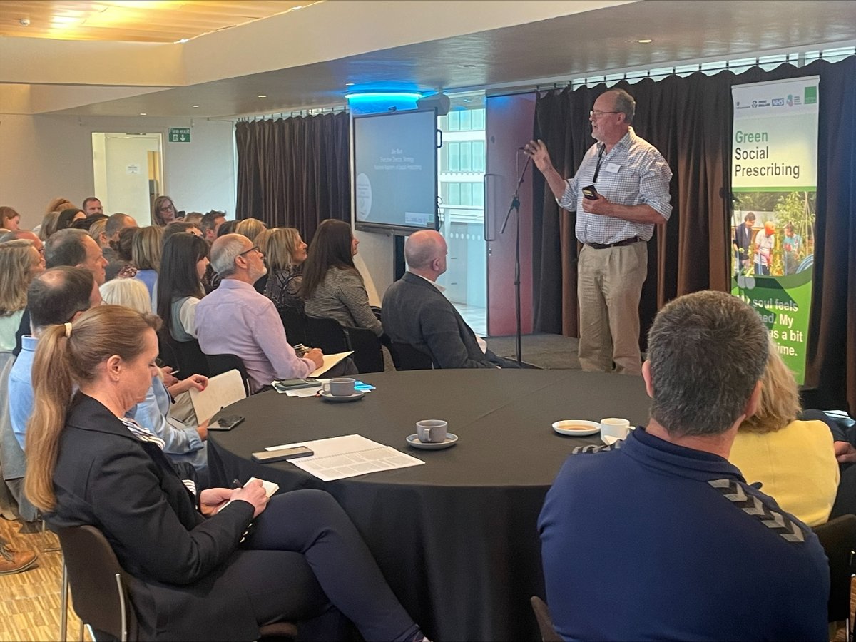 We’re delighted to be at an event celebrating the #GreenSocialPrescribing Test and Learn programme. Great to hear from partners, as well as examples of the impact on people’s lives.