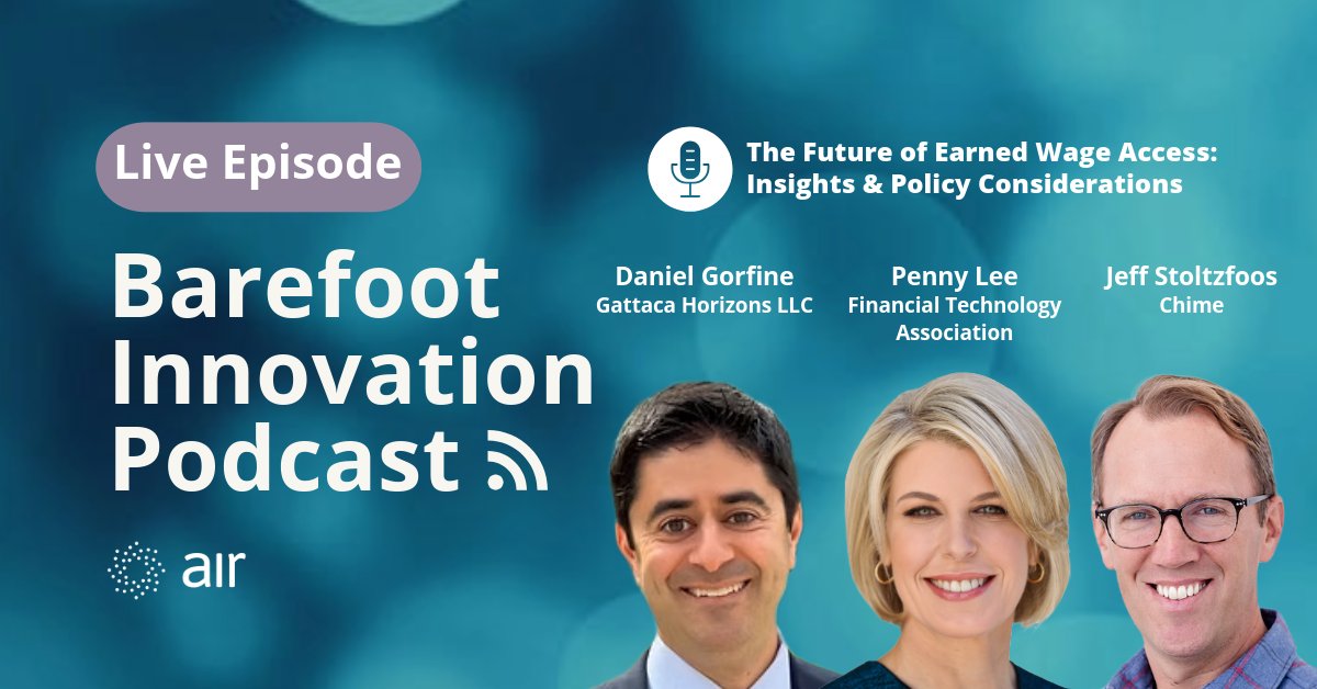 🎧 New Podcast: "Live Episode - The Future of Earned Wage Access: Insights &amp; Policy Considerations" ➡️ regulationinnovation.org/podcast/live-e…

Explore the rise of Earned Wage Access (EWA). Experts discuss its benefits, risks, and the evolving regulatory landscape.
