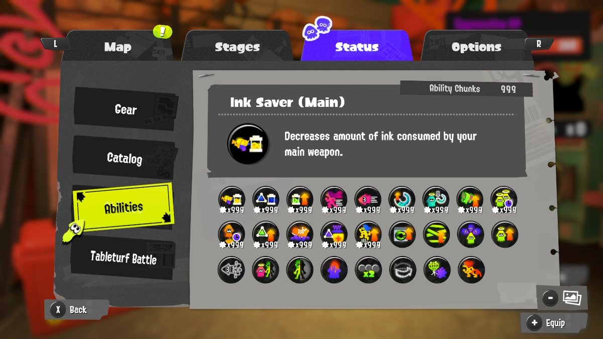 Jaletzin's tweet photo. Who wants ability chunks???
#Splatoon3 https://t.co/CtJI1pyreo