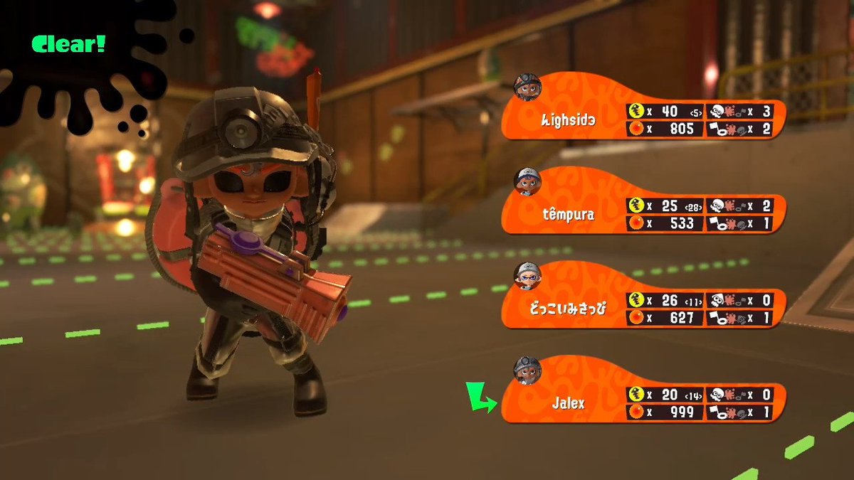 Jaletzin's tweet photo. The infamous 999 on power eggs... after 3 years i finally got it... #Splatoon3 #SalmonRunNW https://t.co/x6VL5uvVpK