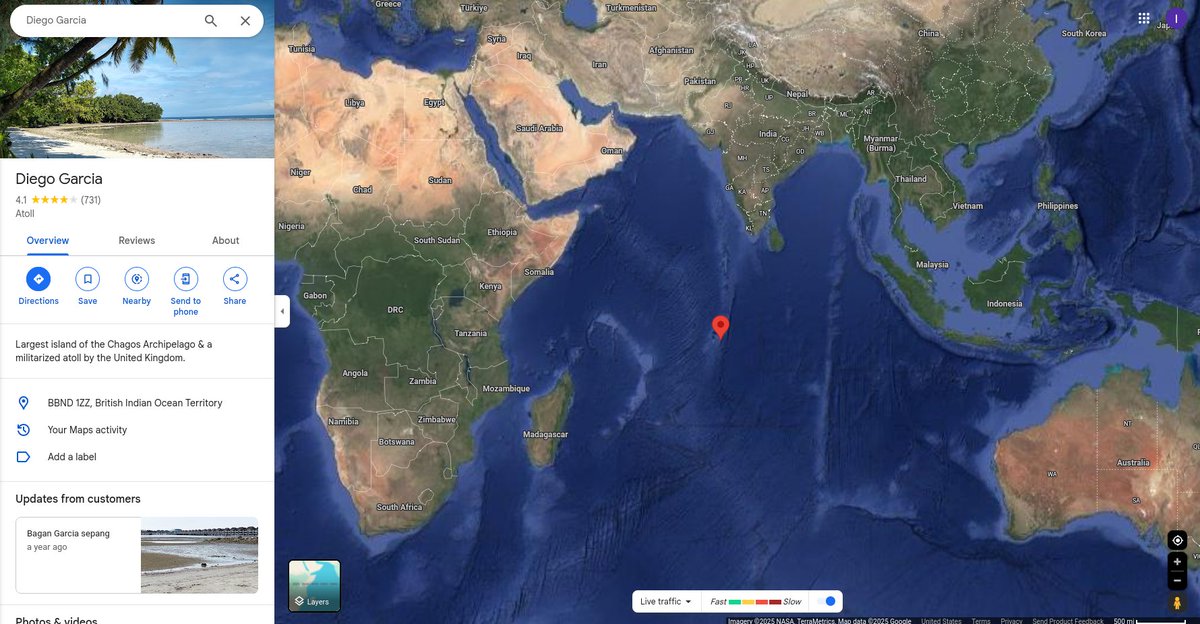 TheIntelFrog's tweet image. A significant buildup is happening in Diego Garcia

At least 5 USAF B-2 Spirits and 7 C-17A Globemaster IIIs have arrived over the last 3 days, or are currently en route to the island.  

For reference: Diego Garcia is the red pin on the map.